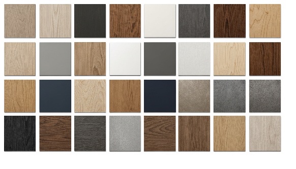 システムキッチンの扉材サンプル｜木目調やモダンな化粧板デザイン