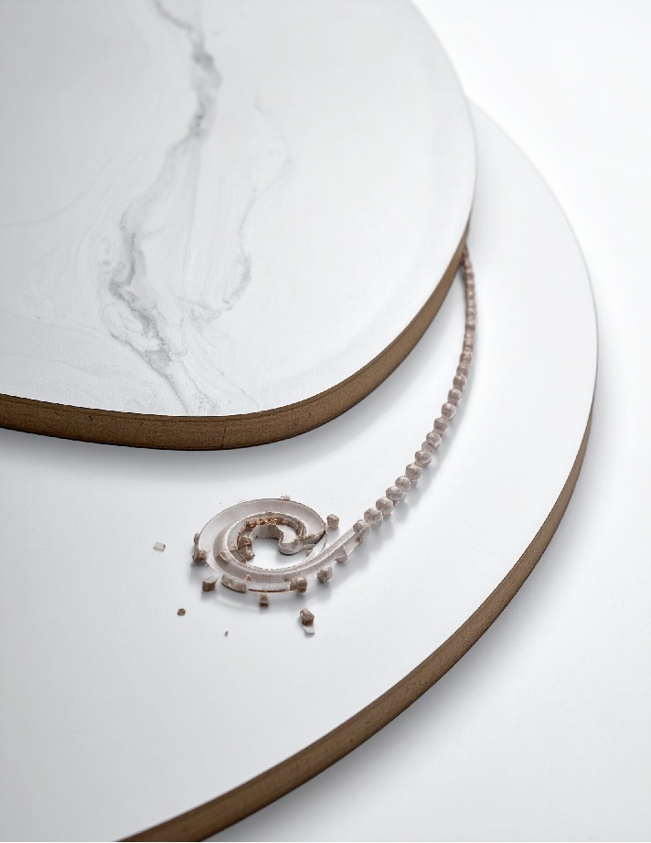 化粧板の曲げ加工（R加工）施工イメージ｜曲面仕上げの化粧板パネル