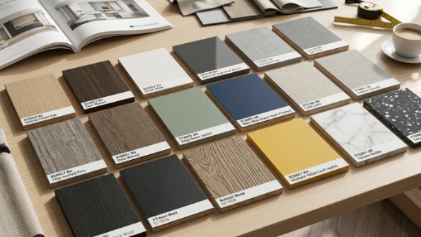 化粧板のデコールとテクスチャサンプル一覧｜フライドラー社製品